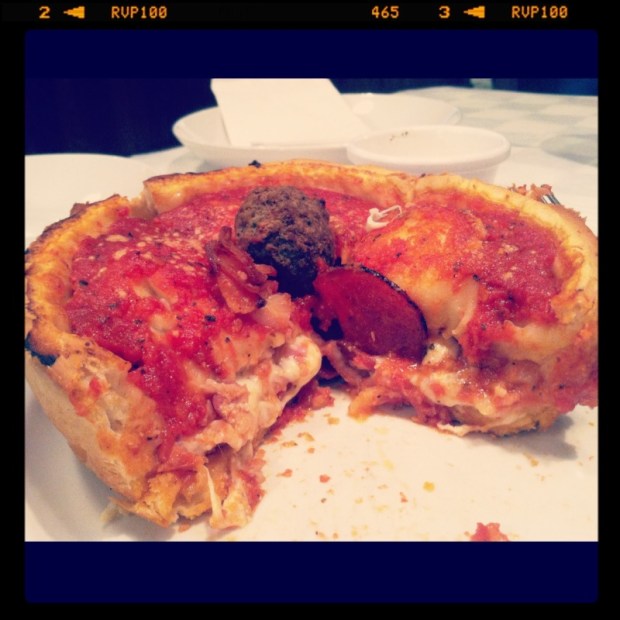 which included some deep dish pizza from Giordanos